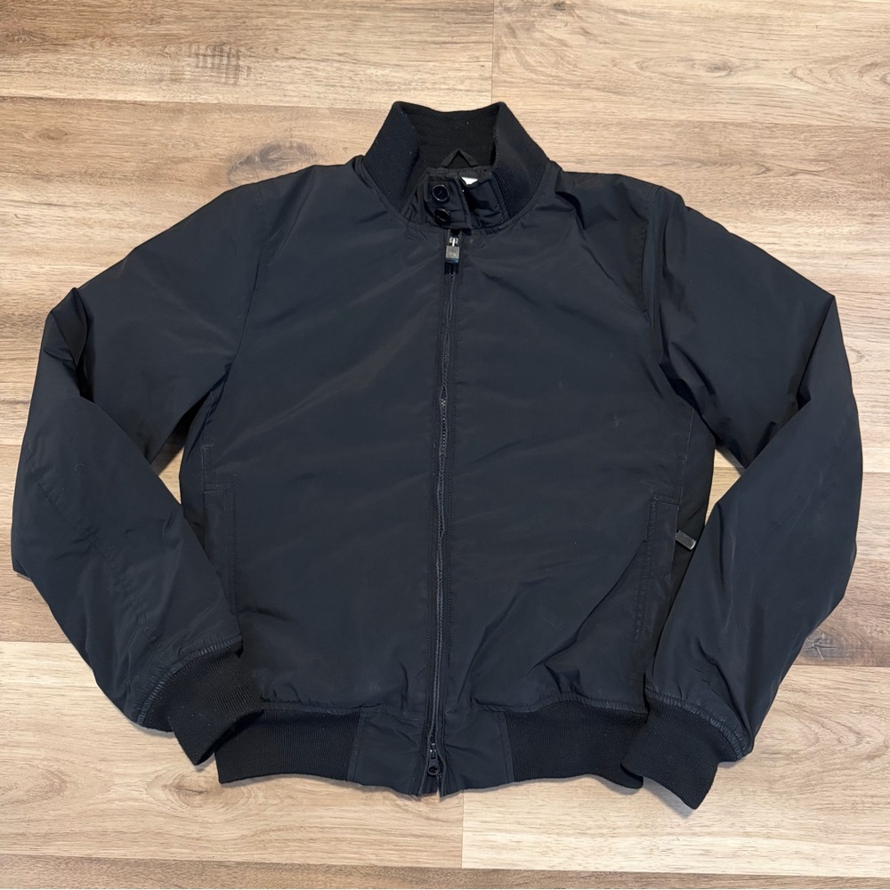 Aspesi Men’s Bi-Swing Bomber Jacket Quilted Lining Size Small Black Double Zip